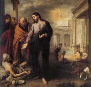 Bartolome Esteban Murillo Jesus, those who treat paralysis oil painting artist